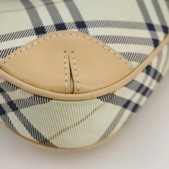 BURBERRY Nova Check Blue Label Shoulder Bag Canvas Peppermint Auth - Picture 6 of 16
